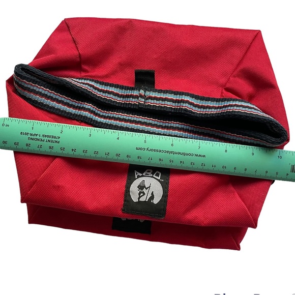 2 Dog Collapsible Bowls Travel Hiking Camping RED ABO GEAR M/L - Picture 8 of 14